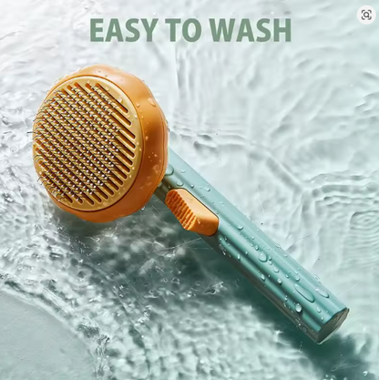 Cepillo Peine Quita Pelo Masajeador Para Mascotas Calabaza