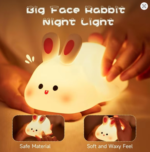 Lámpara De Noche De Conejo Suave